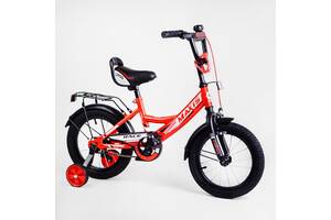 Детский велосипед CORSO Maxis 14 с багажником Red (113884)