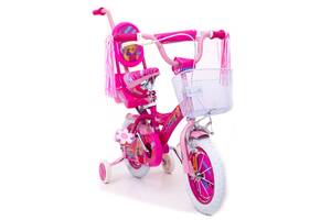 Детский велосипед для девочки Rueda BARBIE 14 дюймов БАРБИ Розовый