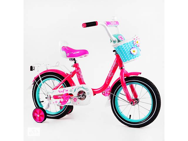 Детский велосипед корзинка багажник CORSO SOFIA 12' Pink (116708)