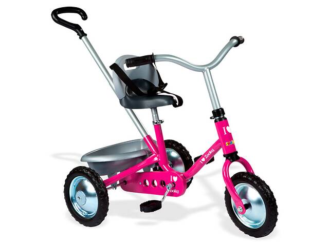 Детский велосипед металлический Smoby OL82808 Zuki с багажником Pink