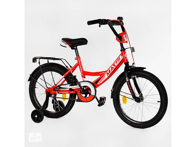 Детский велосипед с багажником CORSO Maxis 18 Red (113614)