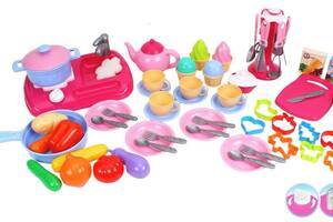 Детский игровой набор 'Кухня с набором посуды' 66 предметов (102211)