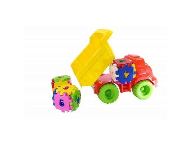 Дитячий ігровий пісочний набір 013585 з розвиваючим кубиком (Помаранчевий з жовтим)