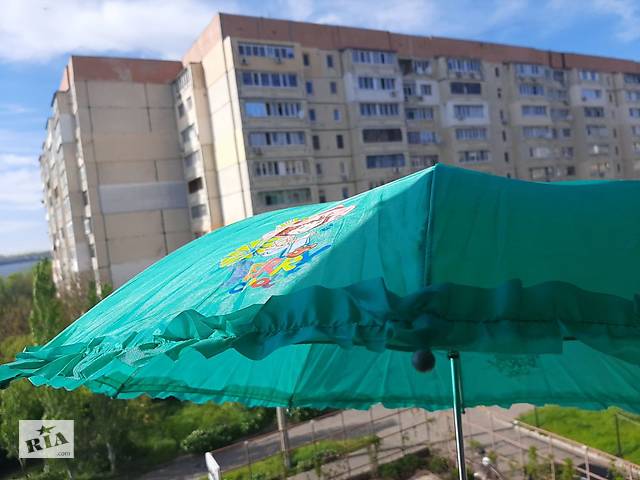 Детский зонтик с рюшками (бирюзовый)