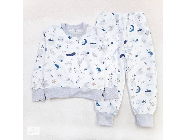 Домашняя пижама Dexter`s теплая moon bunny 134 см молочный серый (131743369167)