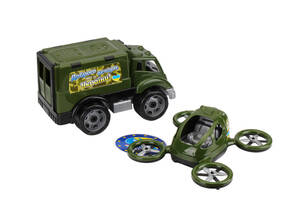 Дитяча іграшка 'Військовий транспорт' ТехноК 7792 машинка з квадрокоптером