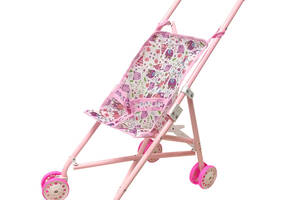 Дитяча колясочка для ляльок «Звірята» 9302 W-18 прогулянкова, складна