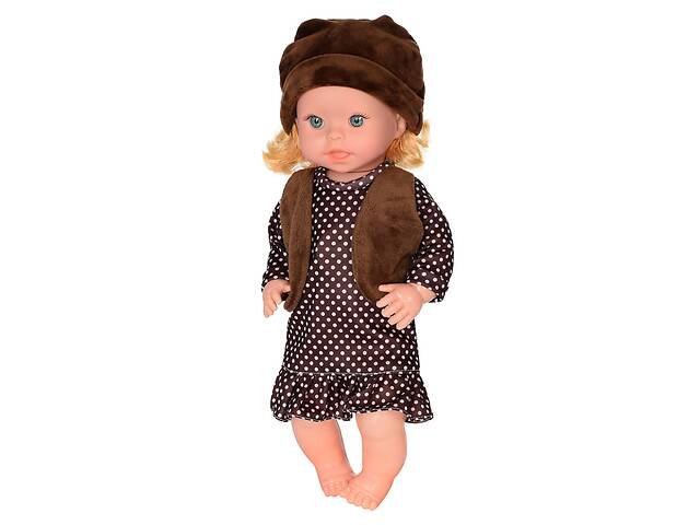 Дитяча лялька Яринка Bambi M 5602 українською мовою (Коричнева сукня)
