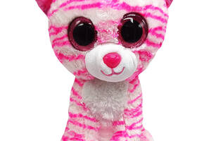 Дитяча м'яка іграшка Котик PL0662(Cat-WhitePink) 23 см