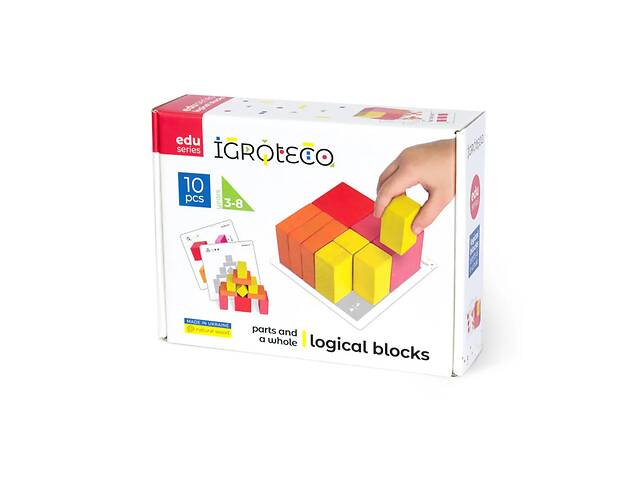 Детские деревянные кубики'Части и целое' Igroteco 900460 20 кубиков