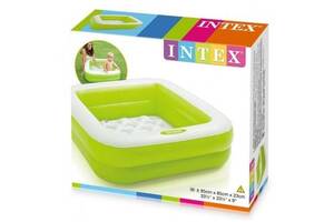 Дитячий басейн Intex 85х85х23 см (Зелений)