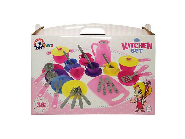 Дитячий Кухонний набір посуду №4 ТехноК 3275TXK, 38 предметів