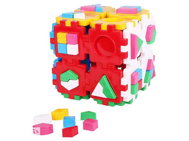 Дитячий розвиваючий Куб ТехноК 2650TXK сортер з геометричними формами