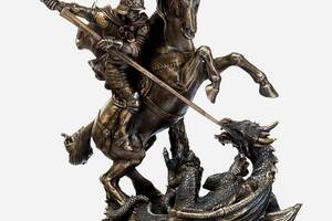 Фигурка покрытая бронзовым напылением Veronese Георгий победоносец 16х21 см 175858 Купи уже сегодня!