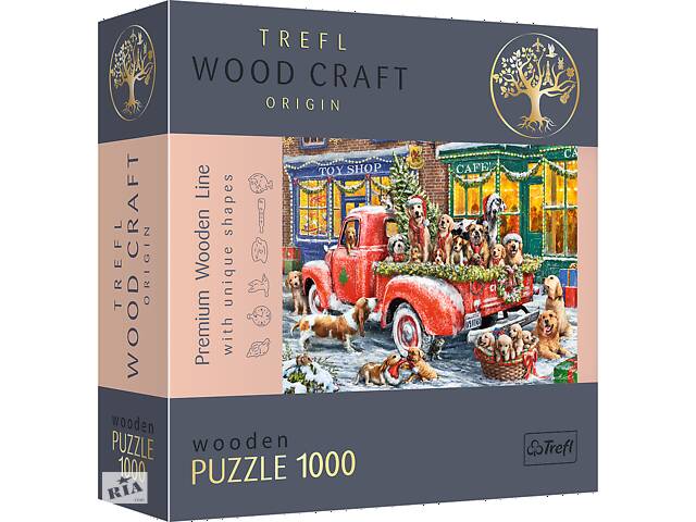 Фигурный деревянный пазл Trefl 'Маленькие помощники Санты' 1000 элементов 52х38 см 20170