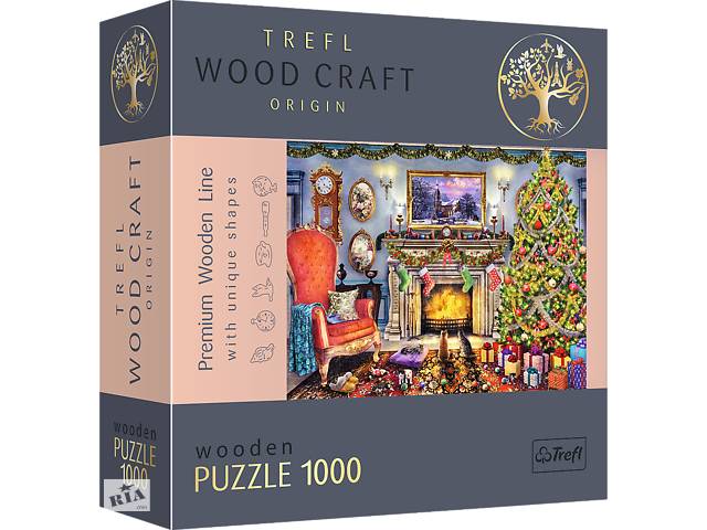 Фигурный деревянный пазл Trefl 'Новогодний уют' 1000 элементов 52х38 см 20171
