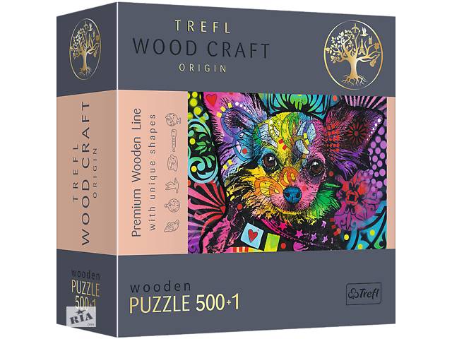 Фигурный деревянный пазл Trefl 'Цветной щенок' 500 элементов 37х25 см 20160