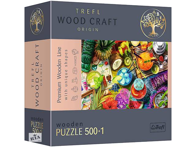 Фигурный деревянный пазл Trefl 'Цветные коктейли' 500 элементов 37х25 см 20154
