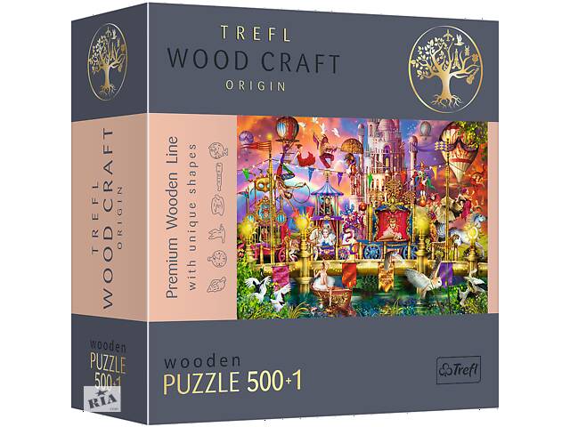 Фигурный деревянный пазл Trefl 'Волшебный мир' 500 элементов 37х25 см 20156