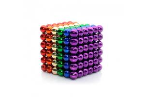 Головоломка Neocube развивающий конструктор Неокуб в боксе 216 магнитных шариков 5 мм цветной