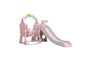 Горка-Качели с баскетбольным кольцом BabyPlayPen 3 в 1 Унисекс 1348514518 201*145*120 Розовый