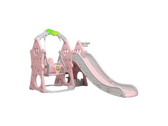 Горка-Качели с баскетбольным кольцом BabyPlayPen 3 в 1 Унисекс 1348514518 201*145*120 Розовый