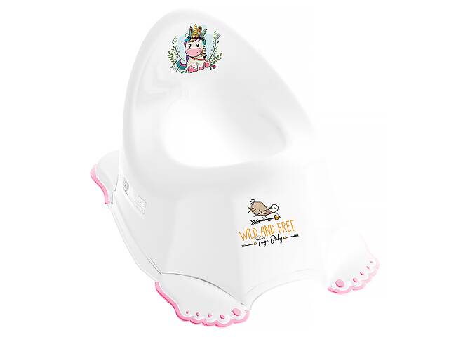 Горшок Tega Wild & Free Unicorn DZ-001 нескользящая 103 white-pink