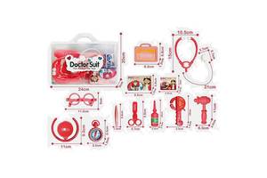 Іграшковий набір лікаря 8807-5, шприц, стетоскоп, окуляри, аксесуари