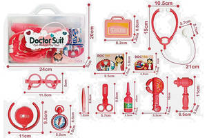 Іграшковий набір лікаря 8807-5, шприц, стетоскоп, окуляри, аксесуари