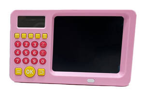 Калькулятор розвиваючий Bambi C0067U з планшетом для малювання (Розовый)