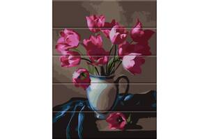 Картина по номерам по дереву 'Чудесные тюльпаны' ART STORY ASW083 30х40 см