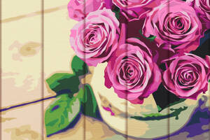 Картина по номерам по дереву 'Пышные розы' ART STORY ASW130 30х40 см