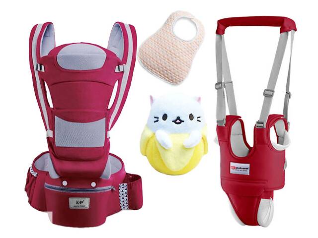 Хипсит Baby Carrier эрго-рюкзак кенгуру переноска 6 в 1 игрушка Пушин кот банан (vol-1882) Красный