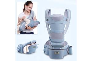 Хипсит, Эрго-рюкзак, кенгуру переноска Baby Carrier 6 в 1 Голубой (n-891)