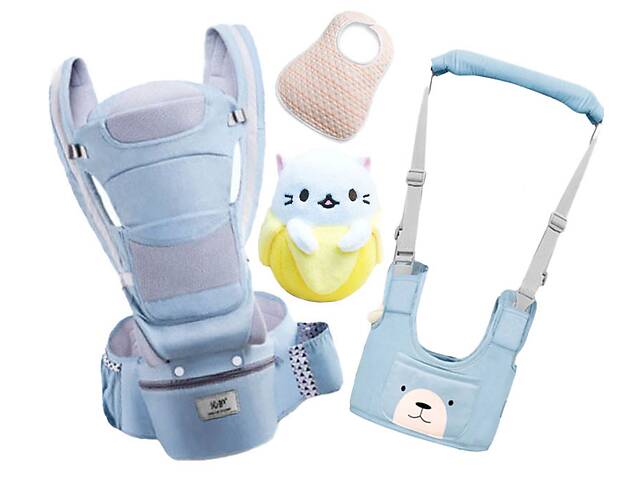 Хипсит эрго-рюкзак кенгуру переноска Baby Carrier 6 в 1 и игрушка Пушин кот Банан (vol-1908)