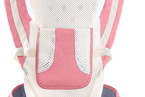 Хипсит эрго-рюкзак кенгуру переноска с сеткой Baby Carrier 6 в 1 Розовый (vol-10119)