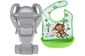Хипсит эрго-рюкзак кенгуру переноска слюнявчик-трансформер Baby Carrier 20 кг 6 в 1 Серый (vol-9896)