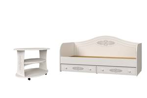Колекція меблів ліжко та стіл Мебель UA Ассоль Білий Дуб (53149)
