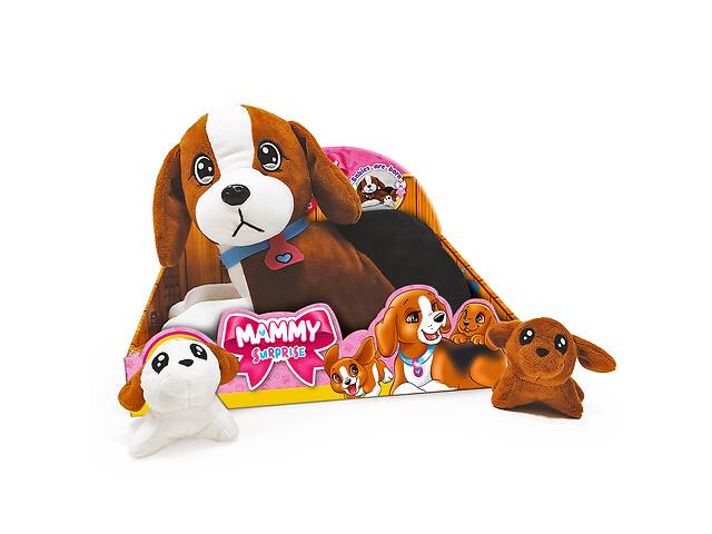 Коллекционная плюш-игрушка sbabam серии Big Dog Мама Бигль с сюрпризом KD226488