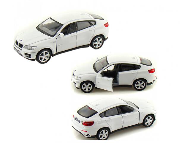 Колекційна іграшкова машинка BMW X6 KT5336W інерційна (Білий)