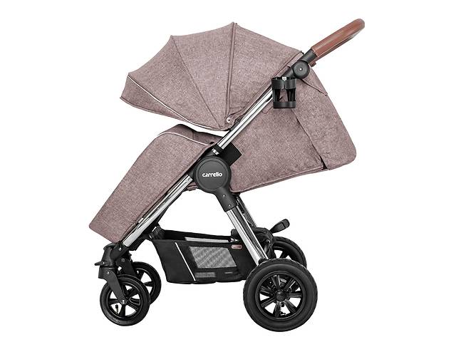 Коляска детская прогулочная надувные колеса CARRELLO Supra CRL-5510 Bisquit Beige +дождевик L