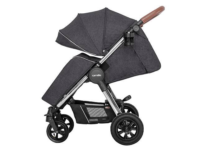 Коляска детская прогулочная надувные колеса CARRELLO Supra CRL-5510 Solid Grey +дождевик L