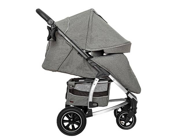 Коляска детская прогулочная надувные колеса CARRELLO Vista CRL-5511 Olive Green в льне +дождевик L