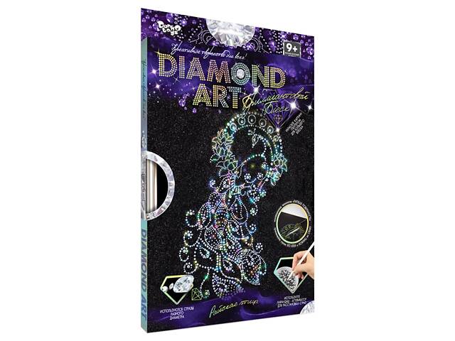 Комплект креативної творчості 'DIAMOND ART' DAR-01, 10 видів (Райська птиця)