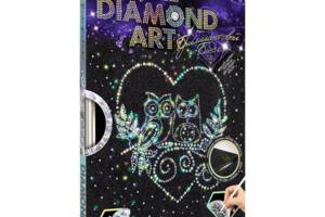 Комплект креативної творчості 'DIAMOND ART' DAR-01, 10 видів (Сови на гілці)