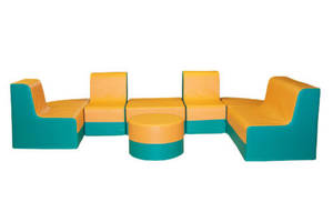 Комплект мебели Tia-Sport Умница 270х150х100 см оранжево-бирюзовый (sm-0732)