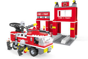 Конструктор Ausini Пожарная станция 309 деталей Красный (21602)