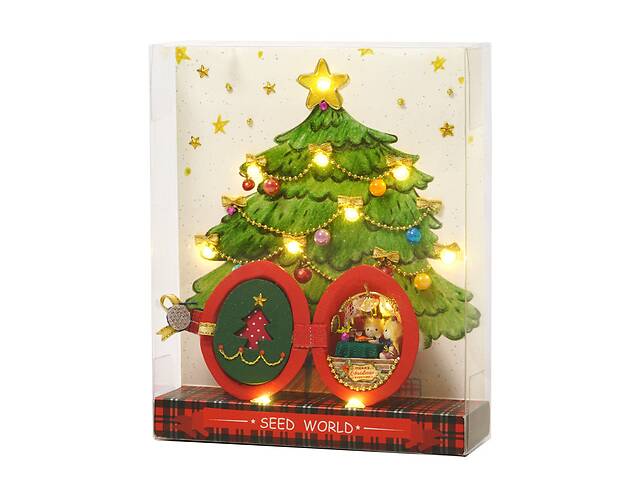Конструктор для детей Lesko DIY Cute Room R-007 Sweet Christmas микромир в орехе 50 деталей Разноцветный (8626-34536)