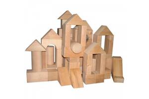 Детский деревянный конструктор 'Городок №2' 11232, 53 детали