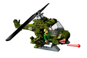 Конструктор Military helicopter с солдатом в военном обмундировании Mattel IR186105